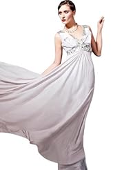 Maternity Cap Sleeves Chiffon/Taffeta/Tulle Beaded Crystals Crystal Applique Lace Evening Dress/Prom Dress 