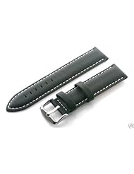 20mm Leather Strap Watch Band for Breitling Ws Black #5