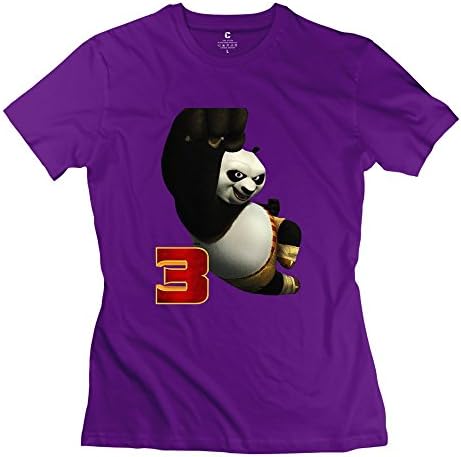 LinYang Women High Quality Kung Fu Panda 3 T Shirts Size XL Purple