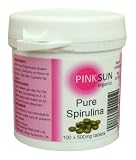 PINK SUN Pure Spirulina 100 x 500 mg Organically Grown Tablets - vitamins, minerals and antioxidants!