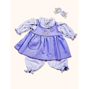 RETIRED RARE Purple Cotton Pinafore Doll Adora Outfit by