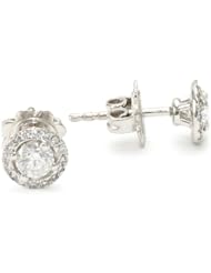 KC Designs "Metro" 14k White Gold and Diamond Stud Earrings