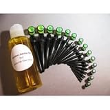 Ear Stretching Starter Kit~18Pc BLACK Taper (00G-14G) + 14 Pc GREEN Plug Kit (00G-10G) + Jojoba Oil Ear Conditioning Oil