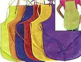 10 Pack Children's Artists Aprons, Polyester Non-woven Assorted Colors