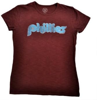 Phillies Womens Vintage Maroon Shirt - Medium