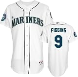 Chone Figgins Jersey: Adult Majestic Home White Authentic Seattle Mariners Jersey with 35th Anniversary Patch