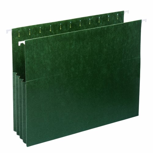 Smead Hanging Pockets, Letter Size, 3-1/2 Inch Expansion, Standard Green, 10 Per Box (64220)