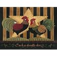 Cock-a-Doodle-Doo - Jo Moulton Art Print Poster 16 x 12 - FRAMED