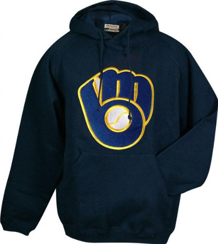 Milwaukee Brewers -Navy- Goalie Hooded Sweatshirt