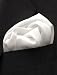 Fine White Silk Pocket Square, 100% Silk - by Royal Silk