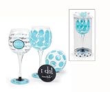 Bride Wine Glass Keepsake From Something Blue Collection By Mud Pie