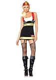 Leg Avenue Women's Backdraft Babe Garter Dress With Attached Cotton Tank And Suspenders, Camo, Small
