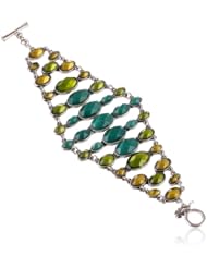 Lucky Brand "Mar14 Garden Glam Caseline" Green Stone Bracelet