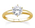 1/10 ct.tw Round Diamond Solitaire Ring in 14k Yellow Gold