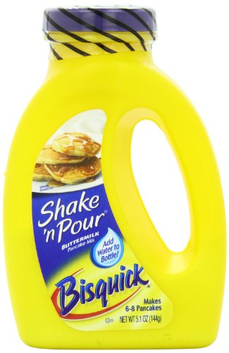 Pour pancake 5.1 how bisquick Shake  to  Bisquick Pancake make Containers  Buttermilk with 'N Ounce Mix, muffins