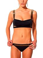 less is more Sujetador de Bikini (Negro)