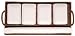 Woven Rattan Rectangle Basket with White Ceramic Plates 21.25"L x 10"W