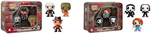 Horror Classic Funko Pocket Pop Figure Bundle Set in Tin Box - 2 Set of Tin Included ( total 6 Figures)