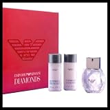 Giorgio Armani EMPORIO ARMANI DIAMONDS pour Femme Le Coffret Cadeau: 30ml (1 Fl.Oz) EDP Perfume Vaporisateur; 2 x 50ml (1.7 Fl.Oz) Lait pour le Corps