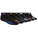 adidas Kids-Boy's/Girl's Cushioned Low Cut Socks (6-Pair), Black/Graphite/Shock Blue/Green/Solar Orange, Large