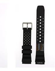 Watch Band Fits Aqualand Black PU Strap ND Limits Gauge Stainless Buckle 20 millimeter