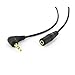 Valley Enterprises 1' 3.5mm Male Right Angle to 3.5mm Female Gold Stereo Audio Cable