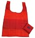 Baggu Reusable Eco-friendly Shopping Tote - 2 Pack (Red/Orange Stripes)