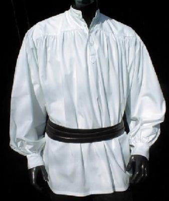 PIRATENHEMD BAUMWOLLHEMD PIRAT BAUER HEMD GR. S-XXL 119 Weiss