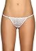 Laura SL105148W-M Womens G-String Thong Adjusts To Your Fit See Through Lace, White - Medium