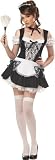 California Costumes Women's French Kiss Costume,Black/White,Large