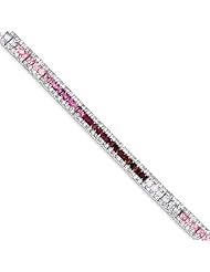 Sterling Silver 7inch Rainbow Color Cz Bracelet, Best Quality Free Gift Box Satisfaction Guaranteed