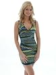 Unique Tribal Print Mini Dress Made in the USA Junior Sizes S M L or XL