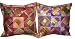 2 Red Purple Tribal Vintage Sari Toss Pillow Cushion Covers