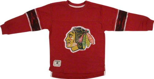 Chicago Blackhawks Youth Vintage Jersey Long Sleeve Crewneck T-Shirt
