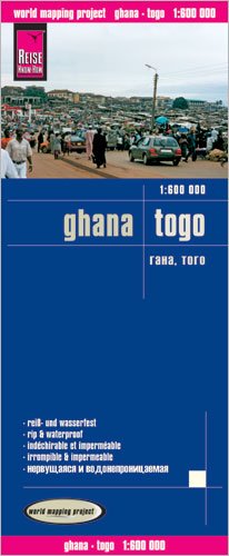 Ghana & Togo 1:600 000 Travel Map, waterproof, GPS-compatible REISE