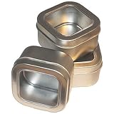 Empty Tins, 4 oz, PACK OF 6, With 6 Pack of Magnets ~ SpiceCubed