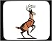Mouse Pad with deer, antlers, buck, brown, rearing