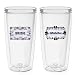 Bride & Groom 16 oz Traveler Insulated Tumblers (Set of 2)