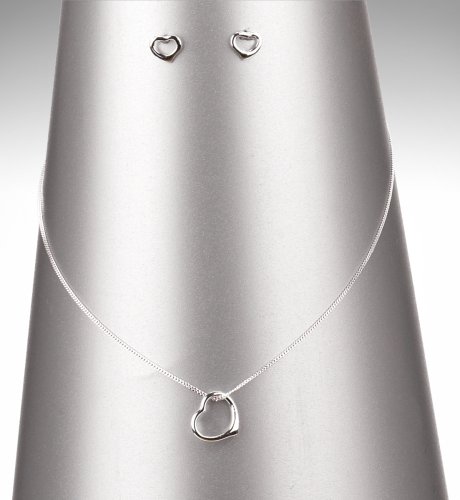 Sterling Silver Heart Set
