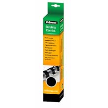Fellowes Plastic Binding Combs - Round Back, 1/4 Inches, 20 Sheets, Black, 100 Pack (52366)