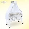 FabiMax Beistellbett / Stubenbett BabyMax pro wei� mit Vollausstattung Emily, 3 Farben zur Auswahl