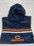 New Chicago Bears Hooded Snap Up Heavy polyethylene/PVC NFL Rain Poncho - Big