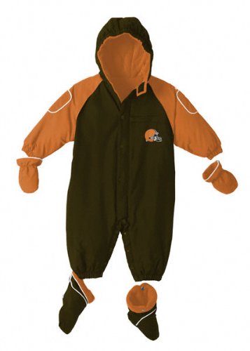 Cleveland Browns Newborn Alaska Hooded Creeper Set