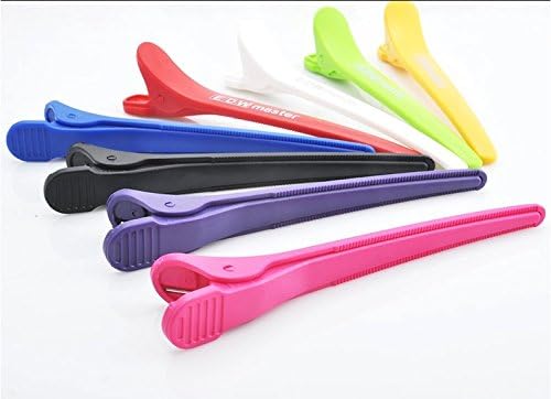10 Pcs Colorful Womens Fashion Matte Hairdressing Salon Sectioning Clamps Hair Grips