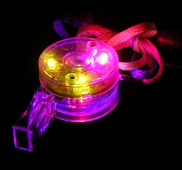 Childrens Toyshop  Toys : LED Flashing Multicolour Whistle Necklace