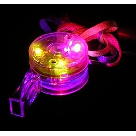 LED Flashing Multicolour Whistle Necklace