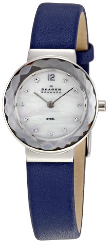 Skagen Women's 456SSLN Denmark White Mother-Of-Pearl Dial Watch