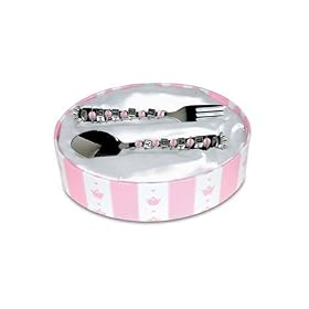 Mud Pie Baby Princess Baby Girl Spoon and Fork Set