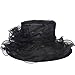 Women Kentucky Derby Church Dress Organza Hat Wide Brim Flat Hat (8 Colours)