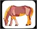 Decorated Mouse Pad with horse, clydesdale, grazing